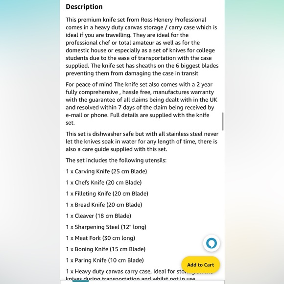 Ross Henery japanese style chef knife set - Picture 11 of 11